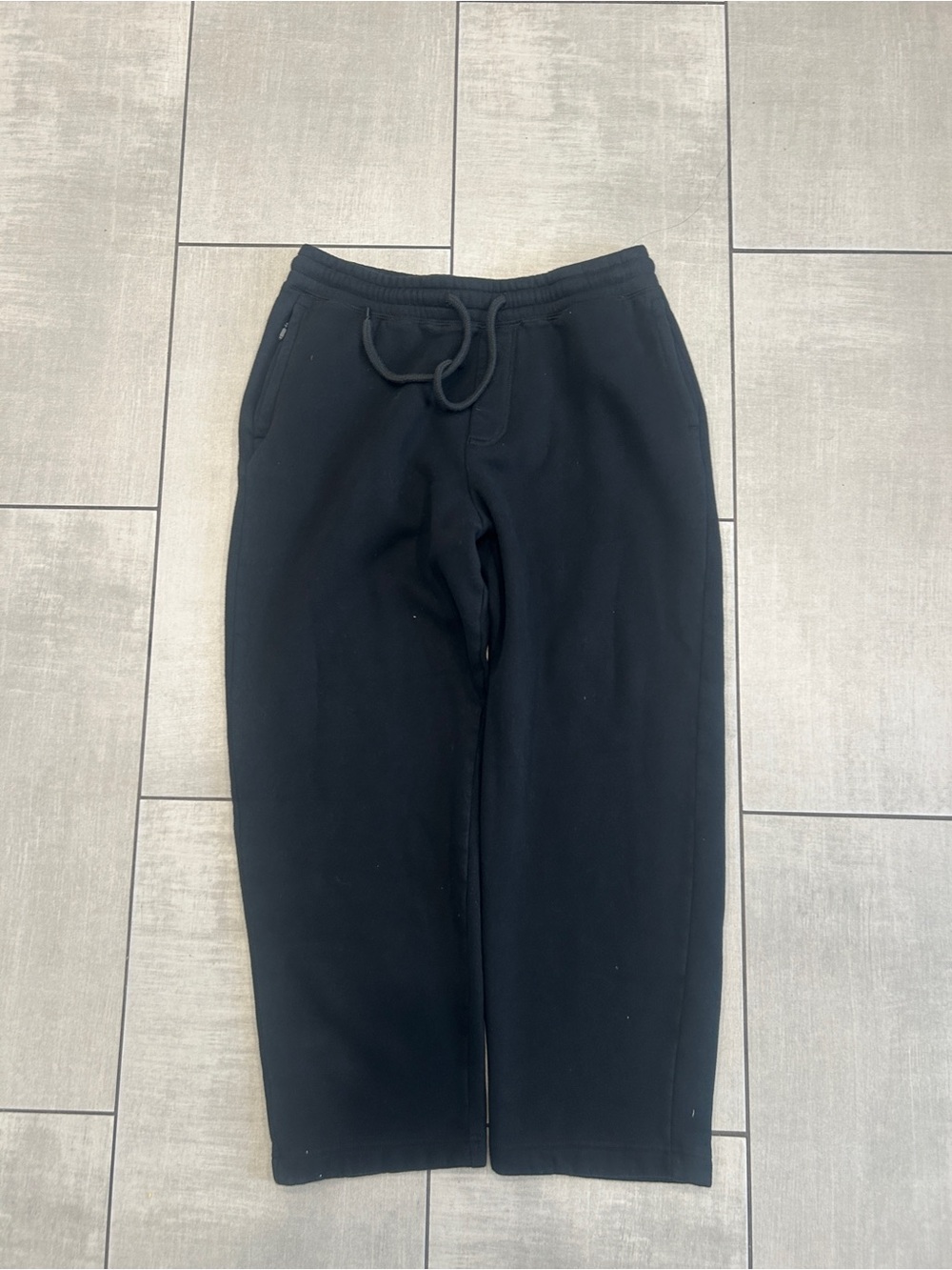 Hollister Black Wide Leg Fleece Sweatpants Size M